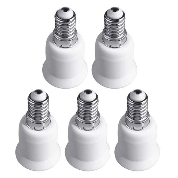 MANNYA 5Pcs E14 to E27 Socket Converter Socket Adapter Small Screw to Large Screw Lampholder Lamp Base Adapter for LED Bulbs