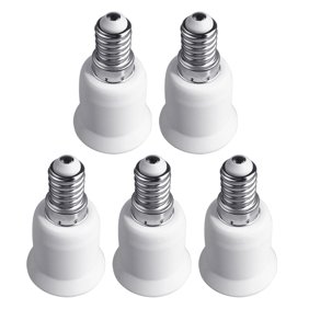 MANNYA 5Pcs E14 to E27 Socket Converter Socket Adapter Small Screw to Large Screw Lampholder Lamp Base Adapter for LED Bulbs