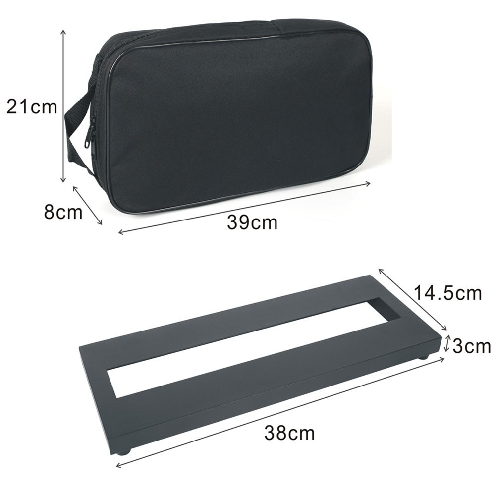 Pedal Board for Guitar for Bass Effects Pedal Small Mini 15 x 5 inche with Carry Bag