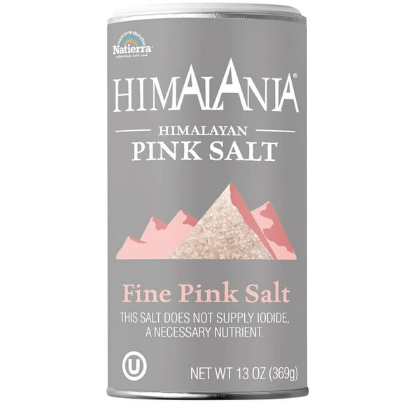 NATIERRA Himalayan Pink Salt, BCF26 Fine Grain Salt Shaker Bottle, Unrefined & Non-GMO, 13 Ounce