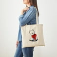 thumbnail image 3 of CafePress - Red Ribbon Westie Tote Bag - Unisex Canvas Tote Bag, Beige, 1-Piece, 3 of 6