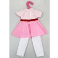 thumbnail image 5 of Vestido rosa a capas con leggings blancos para muñeca American de 18 " Sunnimix Ropa de muñecas, 5 of 5