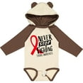 thumbnail image 3 of Inktastic Never Stop Fighting Stroke Awareness Red Ribbon Boys or Girls Long Sleeve Baby Bodysuit, 3 of 5
