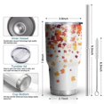 thumbnail image 6 of 30oz Autumn Fall Leaves Pattern Tumblers Stainless Steel Tumbler with Lid and Straw,Vacuum Insulated Double Wall Travel Tumbler Cups Mug with Cleaning Brush for Coffee,Tea, 6 of 7