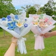 Lahoeai Handmade diy woven bouquet flower material package Lily woven