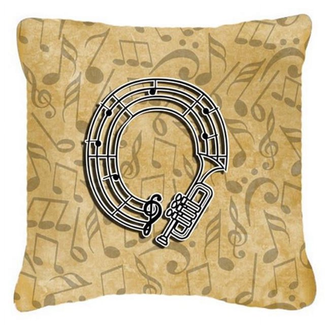 Carolines Treasures CJ2004-OPW1414 Letter O Musical Instrument Alphabet Canvas Fabric Decorative Pillow