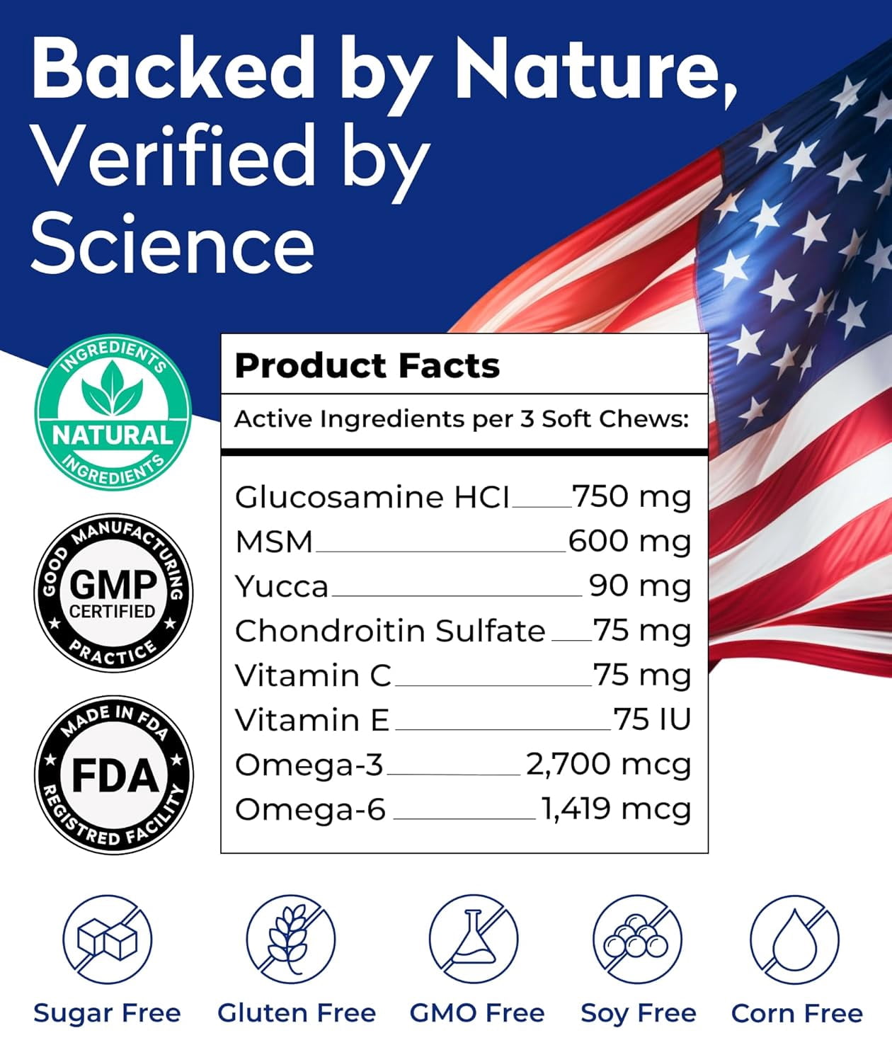 Pawfect Mobility Glucosamine Chews for Dogs - Hip & Joint Health Supplement Chews w/Omega-3, Chondroitin, MSM - Made in USA - Joint Pain Relief - Hip & Joint Care - 120ct