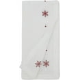 thumbnail image 4 of Fennco Styles Red Embroidered Snowflake Christmas Cloth Napkins 20" W x 20" L, Set of 4 - White Cotton Dinner Napkins for Winter Holidays, Home Décor and Family Gatherings …, 4 of 4