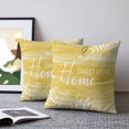 thumbnail image 2 of Pillow Covers 18x18 Set of 2, Vintage Mustard Yellow Throw Pillow Covers Decorative Couch Cushion Cover, Farmhouse Florals Leaf Coastal Sweet Home Microfiber Soft Pillowcases for Bedroom Living Room, 2 of 9