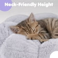 thumbnail image 4 of Happy & Polly Cat Bed, Small Dog Bed, Flower Shaped Bolster for Small Breeds, 21.7" Grey, 4 of 9