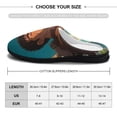 thumbnail image 2 of Berserk Fuzzy Cotton Slippers For Mens Winter Cotton Lightweight Anti-slip Rubber Sole Slippers House Open Back Slippers Closed Toe Slippers, 2 of 9