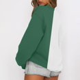 thumbnail image 4 of Rbaofujie Chandails pour Femmes Automne Chandails à Rayures Décontractés Imprimés à Col Rond à Manches Longues Haut Ample Chandails Molletonnés Vert Chandail à Capuchon pour Filles, 4 of 6