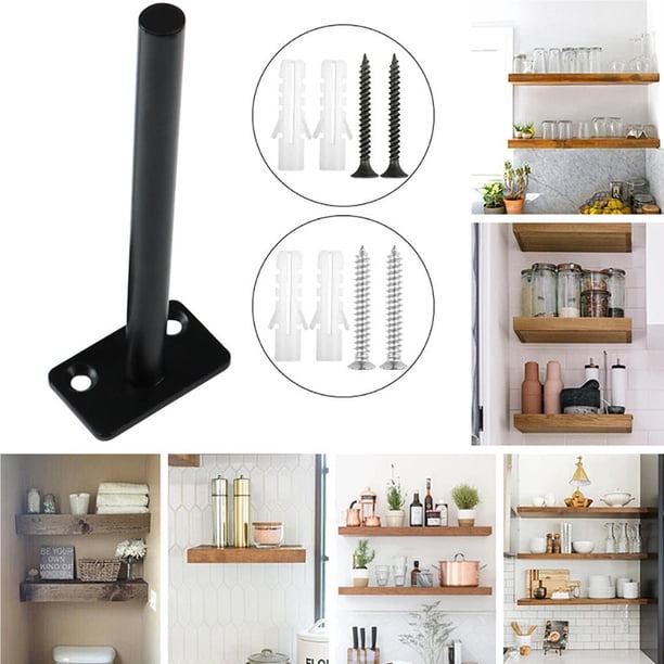 Maoww 4 Pieces Solid Steel Shelf Bracket Invisible Heavy Duty Rustproof ...