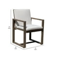 thumbnail image 4 of Neji 24 " Dining Chair Burnt Brown Eucalyptus Wood Frame Thick Cushion, 4 of 7