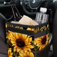 thumbnail image 6 of Sunflower seamless printing Foldable Car Trash Can with Lid, Leak-Proof Hanging Storage Bag - Car Trash Bin, Mini Trash Can, 6 of 6