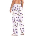 thumbnail image 3 of FORMRS Mens Pajama Pants with Pockets Cotton Sleepwear Lounge Bottoms Sizes S-2XL, Purple Halloween Gooses, 3 of 7