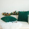thumbnail image 5 of Sanmadrola Throw Pillow Covers 18x18 inch Pack of 2 Faux Fur Plush Decorative Throw Pillow Covers Couch Cushion Case Soft Pillow with Velvet Back for Sofa, Bed, Living Room, Dark Green, 5 of 7