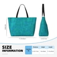 thumbnail image 4 of Xecao Blue Green Glitter for versatile beach bag for women includes zipper pockets and waterproof material, ideal for vacations and adventures., 4 of 7