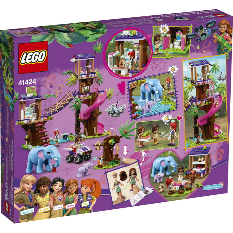 LEGO Friends Jungle Rescue Base 41424; Animal Rescue Playset Inspires Creative Play and Has a Jungle Tree Sanctuary (648 - Walmart.com