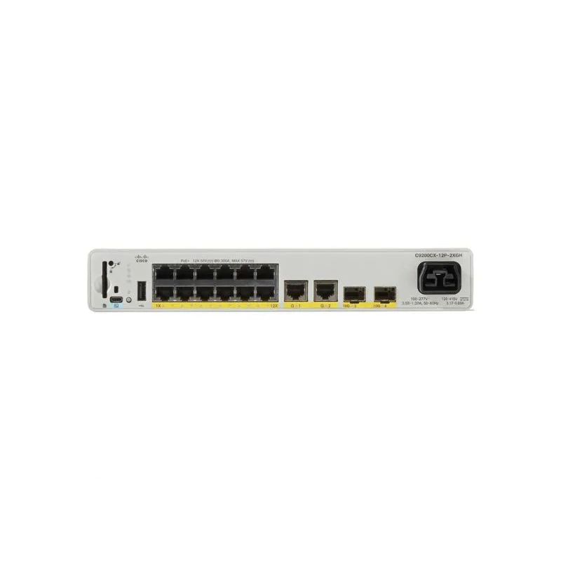 Cisco C9200CX-12P-2X2G-E Catalyst 9200CX 10GbE PoE+ Compact Network Switch – Layer 2/3, Enterprise