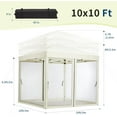 thumbnail image 3 of 8'x8' Instant Pop-Up Canopy Tent with Removable Mosquito Netting & 2 Zipper Doors, Portable Outdoor Shelter for Camping, Backyard, Picnic - Includes Wheeled Carry Bag 10x10FT 6-SidedPop Up Ga zeboTen, 3 of 8