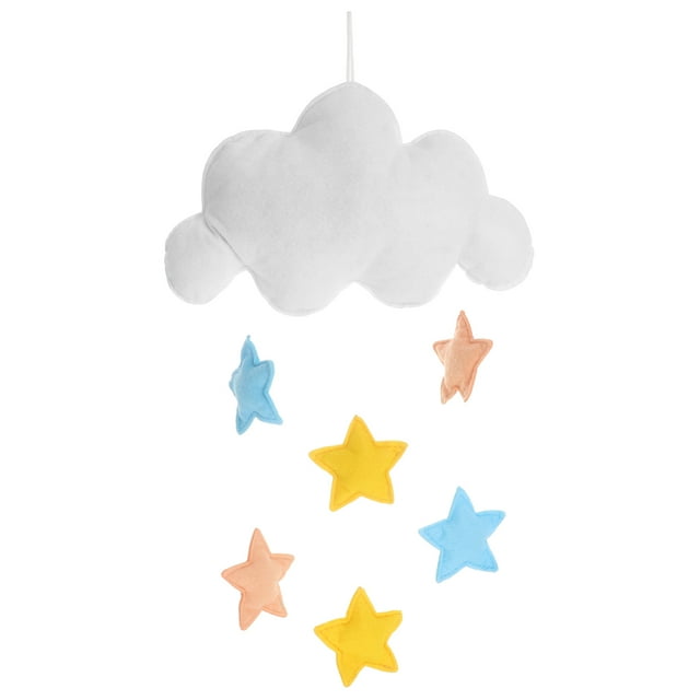 Decoración colgante de nube y gotas de lluvia para habitación de bebé (estrella)