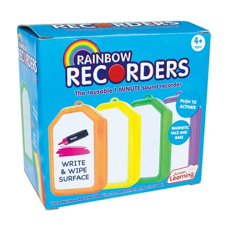 Rainbow Recorders (Set of Four) Junior Learning Teaching Resources Learn Speaking and Listening Skills Perfect for Home School