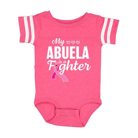 

Inktastic Breast Cancer Awareness My Abuela is a Fighter Gift Baby Boy or Baby Girl Bodysuit