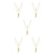 thumbnail image 3 of Collar de Cadena Qarigey con Hojas Gargantilla Multicapa Oro, 3 of 6