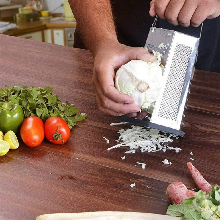 Kitchen Stainless Steel 6-Sided Box Grater Vegetable Cheese Slicer Shredder New