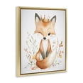 thumbnail image 3 of Stupell Industries Crowned Baby Fox Gold Framed Floater Canvas Wall Art design by Ramona Murdock, 21 x 17, 3 of 9