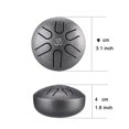 thumbnail image 2 of TOPRenddon Mini Steel Tongue Drum for Kids 3 Inch 6 Notes Percussion Instrument Handpan Drum C Key with Mallets,Music Book, 2 of 9