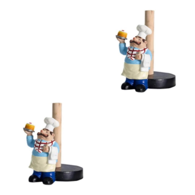 Inteprter Desk Table Chef Paper Towel Holder Toilet Paper Resin Display Crafts Stand Type1