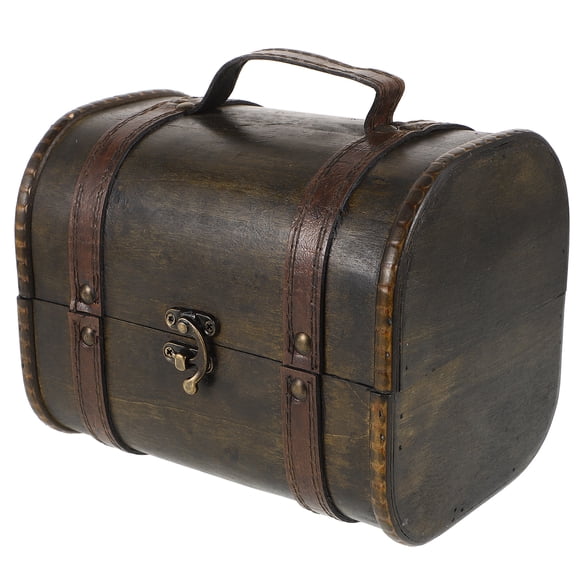 KAKOWELY small treasure chest Retro Wooden Storage Chest Multi-functional Organizer for Jewelry Trinkets Wooden Trinket Container Keepsake Container Trinket Box