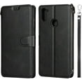 thumbnail image 6 of Wallet Case for Samsung Galaxy A11 with Card Holder Slots,Kickstand Phone Cover Premium Leather Magnetic Closure Slim Flip Shockproof Wrist Strap Case for Samsung Galaxy A11 6.4",Black, 6 of 14