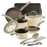 Rachael Ray Cook + Create 11Pc Aluminum Nonstick Cookware Set, Almond