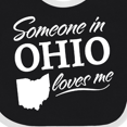 thumbnail image 4 of Inktastic Someone in Ohio Loves Me Boys or Girls Baby Bib, 4 of 4