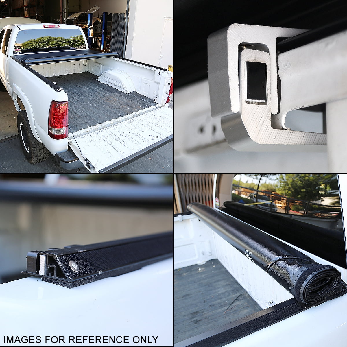 DNA Motoring Roll-up Tonneau Cover for Chevy Silverado GMC Sierra 6.5 ft Bed 1999-2007
