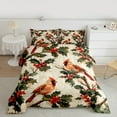 thumbnail image 2 of Manfei Cartoon Bird Child Bedding Comforter Set, Vintage Winter Floral Twin Comforter Sets, Kawaii Christmas Animal Reversible Bedding Set, Luxury Bedroom Decor, 2 Pieces, 2 of 8