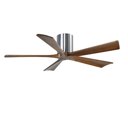 Atlas Irene 60 Polished Chrome Ceiling Fan With Walnut Tone Blades