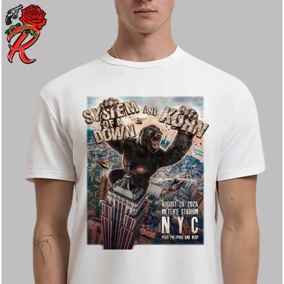 System Of A Down And Korn In New York City On August 28 2025 Unisex T-Shirt