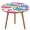 style-5, variant on Flamingo Pattern Round Fitted Tablecloth with Elastic Edged & Backing, Round Table Cover for Indoor Outdoor Patio Use Fits Tables Up to 40" - 54" Diameter