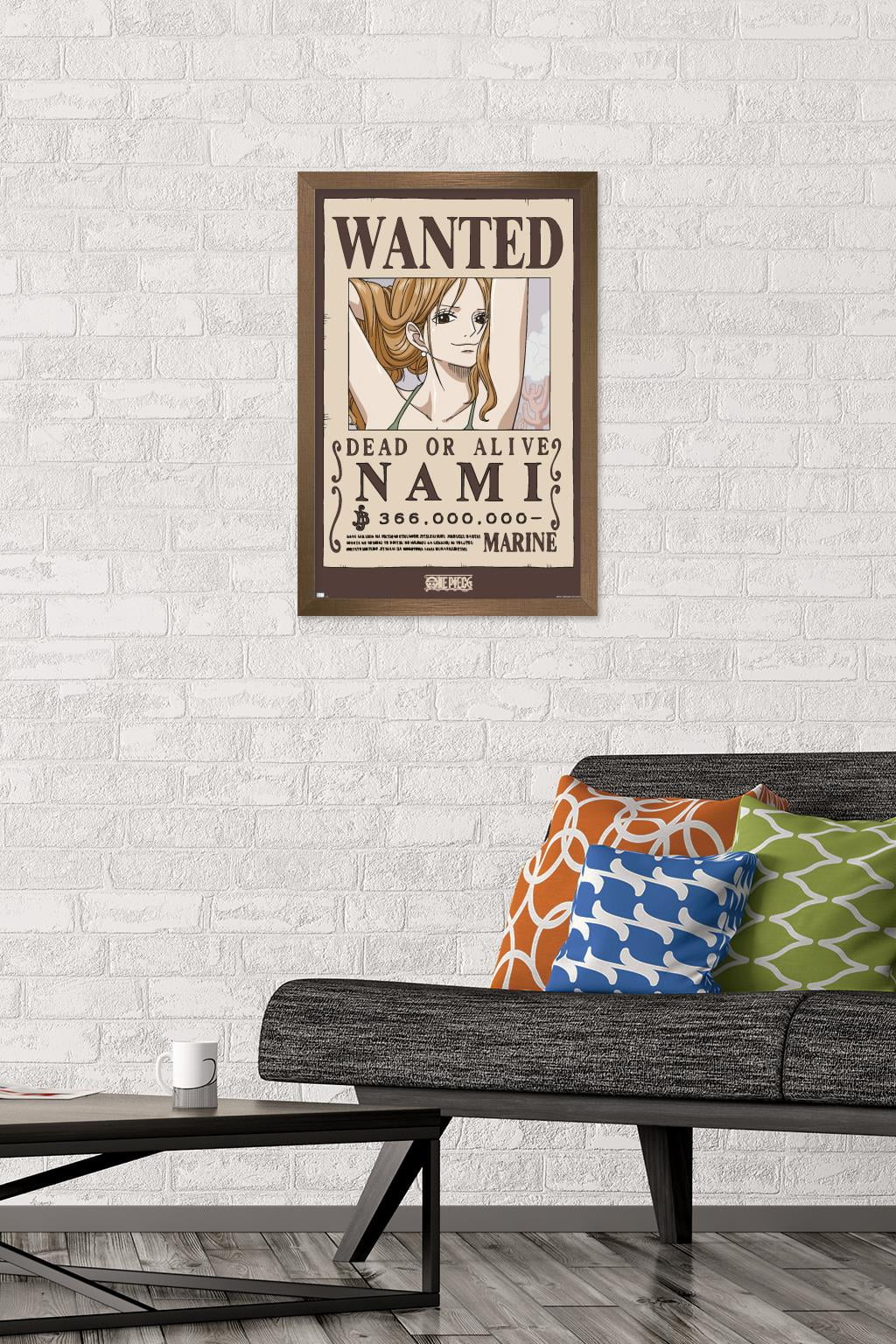 One Piece - Nami Wanted Poster Wall Poster, 14.725" x 22.375" Framed
