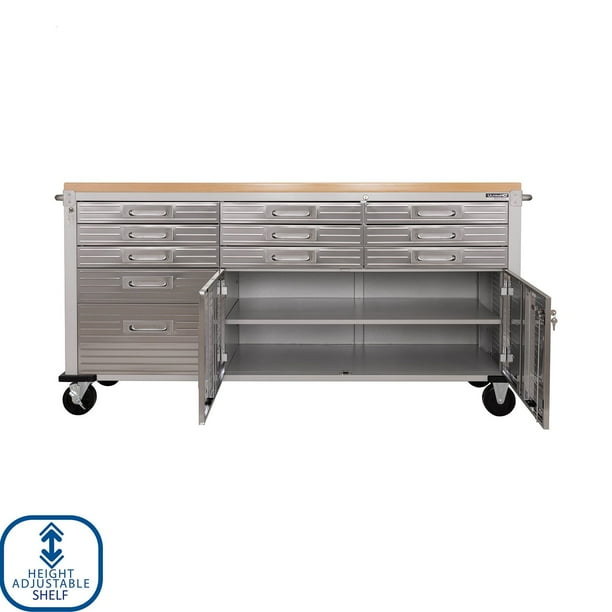 アイドル VEAL GARAGE Seville Classics UltraHD 11 Drawer Rolling Workbench, 77
