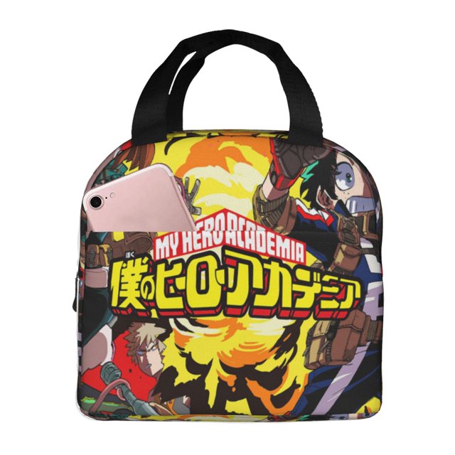 Bolsa de almuerzo My Hero Academia, linda bolsa de almuerzo con aislamiento, contenedor de almuerzo reutilizable, bolsa de almuerzo térmica, bolsa de mano para picnic, viajes al aire libre