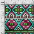 thumbnail image 2 of oneOone Velvet Turquoise Green Fabric African Aztech Dress Material Fabric Print Fabric By The Yard 58 Inch Wide, 2 of 4