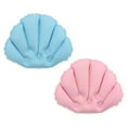 thumbnail image 1 of Unique Bargains Inflatable Bath Pillow with Suction Cups, Terry Cloth Covered Neck Support (Blue, Pink) 2 Pack, 1 of 6