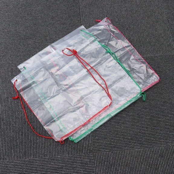 Mobutofu Small Clear Drawstring Backpack Heavy Duty Transparent Bag for Lunch, Gym, Travel - 1 Piece