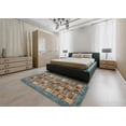 thumbnail image 5 of Ahgly Company Machine Washable Indoor Rectangle Abstract Dark Brown Area Rugs, 5' x 8', 5 of 7