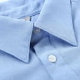 thumbnail image 5 of Bienzoe Little Boy's School Uniform Long Sleeve Button Down Cotton Shirt Blue 6X, 5 of 10